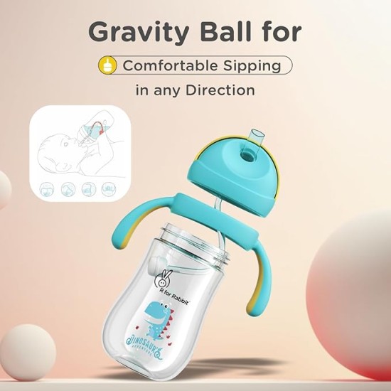 R for Rabbit Tritan Dino 320ml Baby Straw Sipper for Kids | Twin Handle Non Toxic BPA Free Soft Silicone Straw Sippy Bottle | Leak Proof Drinking Sippy Cup for 12+ Months Babies (Yellow Blue) R for Rabbit Tritan Dino 320ml Baby Straw Sipper for Kids | Twin Handle Non Toxic BPA Free Soft Silicone Straw Sippy Bottle | Leak Proof Drinking Sippy Cup for 12+ Months Babies (Yellow Blue)