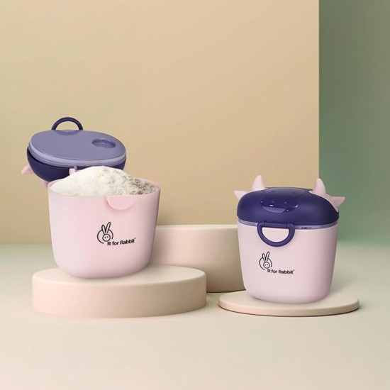 R for Rabbit First Feed Crescent Storage Meal Box with Spoon and Leveler for Baby | Non-Toxic BPA Free Kids Milk Powder Box Multi-Functional Snack/Fruit Container 310 Gram Capacity (Pink) R for Rabbit First Feed Crescent Storage Meal Box with Spoon and Leveler for Baby | Non-Toxic BPA Free Kids Milk Powder Box Multi-Functional Snack/Fruit Container 310 Gram Capacity (Pink)