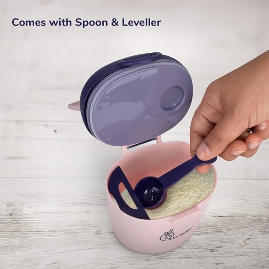 R for Rabbit First Feed Crescent Storage Meal Box with Spoon and Leveler for Baby | Non-Toxic BPA Free Kids Milk Powder Box Multi-Functional Snack/Fruit Container 310 Gram Capacity (Pink) R for Rabbit First Feed Crescent Storage Meal Box with Spoon and Leveler for Baby | Non-Toxic BPA Free Kids Milk Powder Box Multi-Functional Snack/Fruit Container 310 Gram Capacity (Pink)
