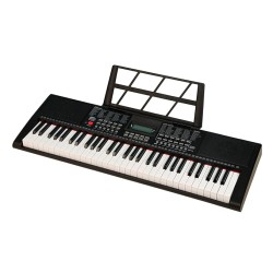 Intern INT-KB-6102, 61 Keys Touch Response Portable Piano Keyboard with Microphone and 9V DC Power Adapter (Black) Intern INT-KB-6102, 61 Keys Touch Response Portable Piano Keyboard with Microphone and 9V DC Power Adapter (Black)