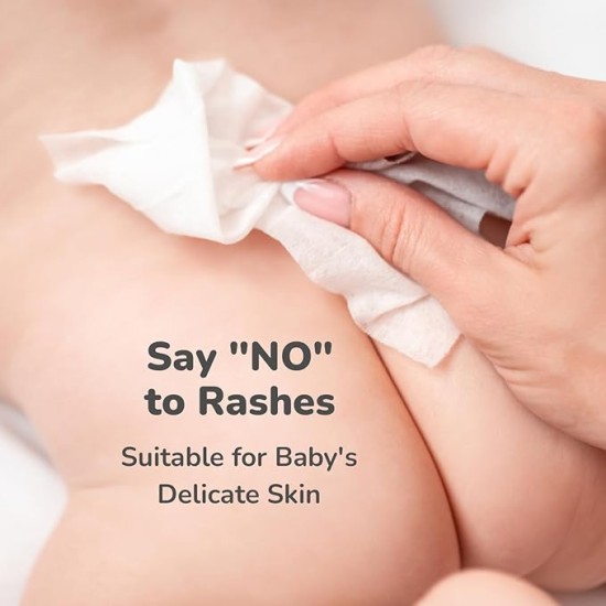 R For Rabbit Feather Aqua Baby Wipes Combo Pack Of 312 Units | Pure Water Wet Wipes for Babies With Lid (Combo of 4 Packs)