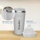 FineDine Insulated Mug, Vacuum Insulated Travel Coffee/Tea Mug with Temperature Display, 8 Hours Hot and 14 Hours Cold, 500 ml, White, Stainless Steel FineDine Insulated Mug, Vacuum Insulated Travel Coffee/Tea Mug with Temperature Display, 8 Hours Hot and 14 Hours Cold, 500 ml, White, Stainless Steel