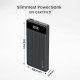 Portronics Luxcell B 10K 10000 mAh 22.5W Fast Charging Power Bank, Ultra Slim Power Bank with Mach USB-A Output, Type C PD Output, Type C Input, Wake Up Button(Black)