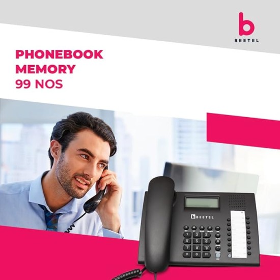 Beetel M90N Corded Landline Phone with 16 Digit LCD Display,FSK/DTMF Compatable Caller N ID,8 Direct One Touch & 10 Two Touch Memory,Volume Control for Speaker Phone,Music On Hold(Antracite), Black Beetel M90N Corded Landline Phone with 16 Digit LCD Display,FSK/DTMF Compatable Caller N ID,8 Direct One Touch & 10 Two Touch Memory,Volume Control for Speaker Phone,Music On Hold(Antracite), Black