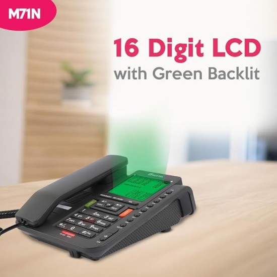 Beetel M71N Caller ID Landline Phone for Home or Office, 16 Digit Display, 2-Way Speaker Phone with Adjustable Volume, 8 One Touch Memory Buttons, TEC Certified, 30 Incoming Call Memory (Anthracite) Beetel M71N Caller ID Landline Phone for Home or Office, 16 Digit Display, 2-Way Speaker Phone with Adjustable Volume, 8 One Touch Memory Buttons, TEC Certified, 30 Incoming Call Memory (Anthracite)