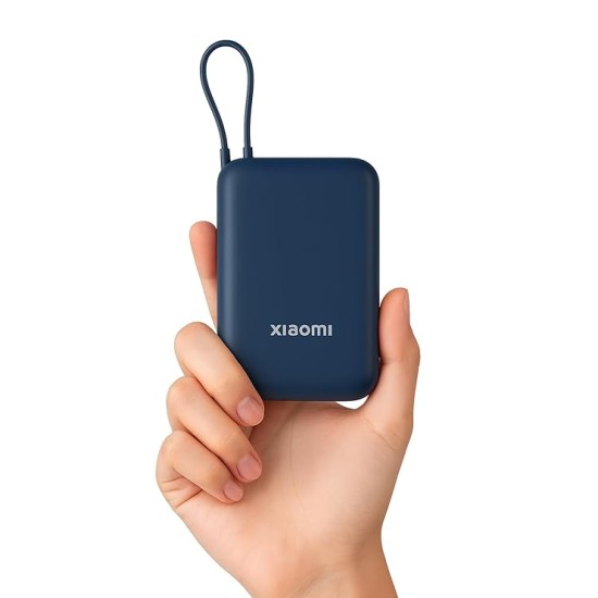 Xiaomi Pocket Power Bank 10000mAh 22.5W with Built-in Cable | Super Fast Charging PD |Smart 12 Layer Protection|Triple Output Ports|Supports Android,Apple, Tablets, Earbuds,Watch(MI Powerbank),Blue Xiaomi Pocket Power Bank 10000mAh 22.5W with Built-in Cable | Super Fast Charging PD |Smart 12 Layer Protection|Triple Output Ports|Supports Android,Apple, Tablets, Earbuds,Watch(MI Powerbank),Blue