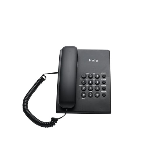 Hola TF 300 Basic Corded landline Phone with Tone/Pulse, Wall/Desk mountable, Pulse/Tone dial
