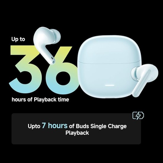 Redmi Buds 5C Bluetooth TWS in Ear Earbuds, Up to 40Db Hybrid Noise Cancellation, Quad Mic, Custom Eq, 10Mins Charge for 2Hours Life, Up to 36Hrs Playback, Gaming TWS| Symphony Blue