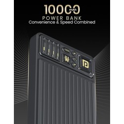 Portronics Luxcell Bind Mini 10k 10000mAh Nano Powerbank with 22.5W Fast Charging, in-Built Type C PD(Input & Output) /8 Pin Cable, LED Indicator, USB-A Mach Output, Compatible with Smartphones Portronics Luxcell Bind Mini 10k 10000mAh Nano Powerbank with 22.5W Fast Charging, in-Built Type C PD(Input & Output) /8 Pin Cable, LED Indicator, USB-A Mach Output, Compatible with Smartphones