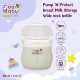 BeeBaby Pump N' Protect Breast Milk Storage Bottles. Pack of 3 Milk Collection Bottles fits Most Wide Neck Breast Pumps. 100% BPA Free. 150ML / 5oz. White