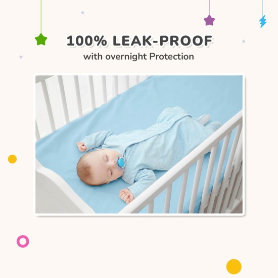 R for Rabbit Waterproof Quick Dry Sheet Bliss for Baby | Anti-Piling Fleece Breatheable Fabric Extra Absorbent Instant Dry Baby Bed/Cot Protector Mat