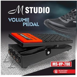 M-STUDIO MS-VP-700 STEREO VOLUME PEDAL FOR ALL MUSICAL INSTRUMENTS KEYBOARDS & OCTAPAD,NO BATTERY REQUIRED, ADVANCED POTENTIOMETER.