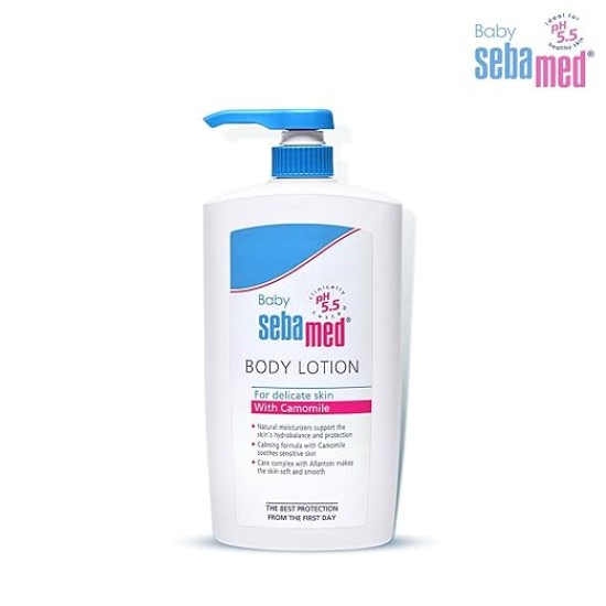 Sebamed Baby Body Lotion 750 ml|Ph 5.5|Camomile & Allantoin| Dermatalogically tested| Sensitive skin