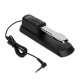 Akkord AKD SP-01 Sustain Pedal for Digital Piano, Electronic Keyboard, MIDI Synthesizer with Polarity Switch and Anti-Slip Pad- Black
