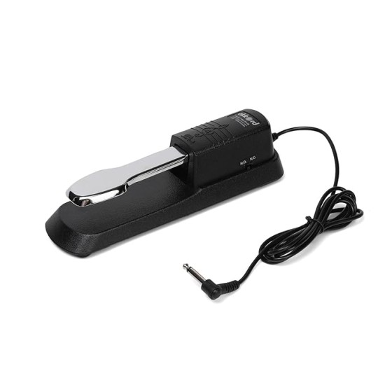Akkord AKD SP-01 Sustain Pedal for Digital Piano, Electronic Keyboard, MIDI Synthesizer with Polarity Switch and Anti-Slip Pad- Black