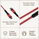 boAt Type-C C600 Tangle-Free, Sturdy Cable w/100W/5A Fast Charging Cable & 10Gbps Data Transmission,10000+ Bends Lifespan & Extended 1.5m Length,Compatible w/Xiaomi,Oneplus, Samsung, Vivo & Oppo(Red)