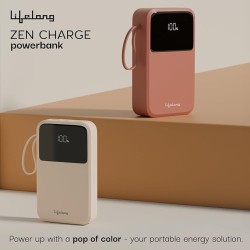 Lifelong Electronics 20000mAh 22.5W Fast Charging Power Bank | 3 Inputs (in-Built USB Cable + Lightning + Type-C Port) | 6 Outputs (3 in-Built Cables + 1 Type-C Port + 2 USB Ports) | QC 3.0 Powerbank Lifelong Electronics 20000mAh 22.5W Fast Charging Power Bank | 3 Inputs (in-Built USB Cable + Lightning + Type-C Port) | 6 Outputs (3 in-Built Cables + 1 Type-C Port + 2 USB Ports) | QC 3.0 Powerbank