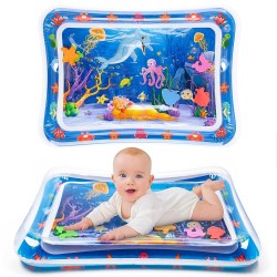 FIGMENT Tummy Time Water Play Mat for Babies 3–24 Months, Premium Baby Toy for Muscle Development, Sensory Activity Mat for Infants, Leakproof & Portable (Water Mat)
