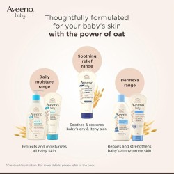 Aveeno Baby Daily Moisture Lotion 100g with Oat Flour, Glycerin, and dimethicone | Hypoallergenic, Fragrance-Free, Pediatrician Recommended | Nourishes, soothes, & Protects Baby's Sensitive Skin