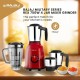 Bajaj Military Series Rex 750W 4 Jar Mixer Grinder | DuraCut Blades | 2-In-1 Function Blade In Dry Jar | 2 Yrs Warranty 【Red/Black】