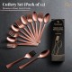 Cutlery (Set of 12, Stainless Steel PVD Rose Gold Spoons - 6 and Forks - 6), 100% Food Grade, Non Toxic, Anti-Rust, Dishwasher Safe, Perfect Gifting Set for All Occasions