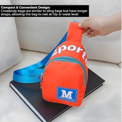 BEMBIKA Kids Shoulder Bag - Compact and Stylish Children Sling Bag, Coin Purse Waist Backpack With Crossbody Shoulder Bag Design, Sling Bag Daypack Travling & Hiking Chest Bag-(Red) BEMBIKA Kids Shoulder Bag - Compact and Stylish Children Sling Bag, Coin Purse Waist Backpack With Crossbody Shoulder Bag Design, Sling Bag Daypack Travling & Hiking Chest Bag-(Red)