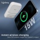 Lifelong Electronics 10000mAh MagSafe Wireless Fast Charging Power Bank | Slim & Compact | For iPhone & All Wireless Enabled Phone | Type C & Lightning Input | 3 In-built Cables| 15W Wireless | QC 3.0