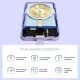 FLiX (Beetel) MagConnect Pro 10k 15W Magnetic Wireless Output,22.5W QC/PD/PPS Pocket Power Bank,Inbuilt Type C & Lightning Reversable cable Input/Output,LED Display,Perfect for iPhone 12,13,14(Purple)