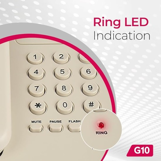 Beetel G10 Newly Launched,Expandable Cordless Landline Phone, Ringer LED Indication, Desk and Wall Mountable, 3 Step Ringer Volume Control, Tone/Puls/Flash/Pause/Redial, TEC Certified (G10 Warm Grey) Beetel G10 Newly Launched,Expandable Cordless Landline Phone, Ringer LED Indication, Desk and Wall Mountable, 3 Step Ringer Volume Control, Tone/Puls/Flash/Pause/Redial, TEC Certified (G10 Warm Grey)
