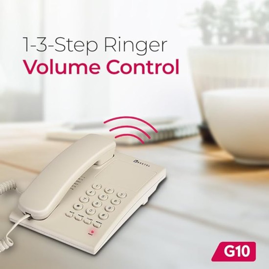 Beetel G10 Newly Launched,Expandable Cordless Landline Phone, Ringer LED Indication, Desk and Wall Mountable, 3 Step Ringer Volume Control, Tone/Puls/Flash/Pause/Redial, TEC Certified (G10 Warm Grey) Beetel G10 Newly Launched,Expandable Cordless Landline Phone, Ringer LED Indication, Desk and Wall Mountable, 3 Step Ringer Volume Control, Tone/Puls/Flash/Pause/Redial, TEC Certified (G10 Warm Grey)