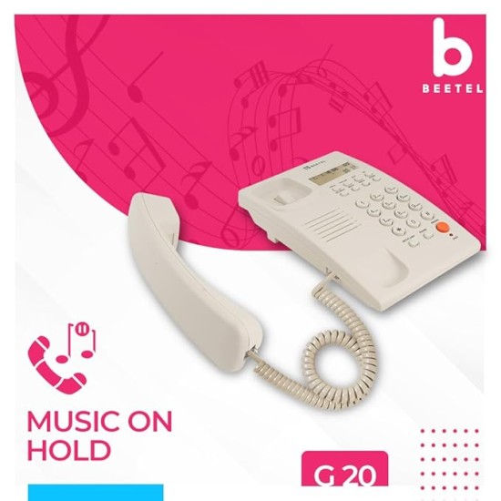 Beetel Newly Launched G20,TEC Certified,Caller ID Landline with LCD Display,Ringer LED,Adjustable Handset/Ringer Volume,Music on Hold,Wall Mountable,3 Level LCD Contrast,Alarm(G20-Warm Grey) Beetel Newly Launched G20,TEC Certified,Caller ID Landline with LCD Display,Ringer LED,Adjustable Handset/Ringer Volume,Music on Hold,Wall Mountable,3 Level LCD Contrast,Alarm(G20-Warm Grey)