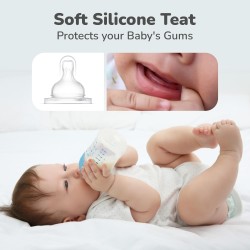 R for Rabbit First Feed Soft Silicone Nipple Teat for R for Rabbit Glass Bottles, PP Bottles and Stainless Steel Bottles (Size - S) Pack of 2