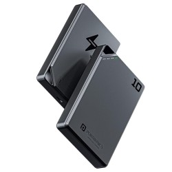 Portronics Boosty 10K 10000mAh 15W Wireless Magnetic Fast Charging Nano Powerbank, Metallic Finish, 20W Type C PD Output, Light Weight, Compatible with iPhone 12 Above, Other Qi Enabled Devices