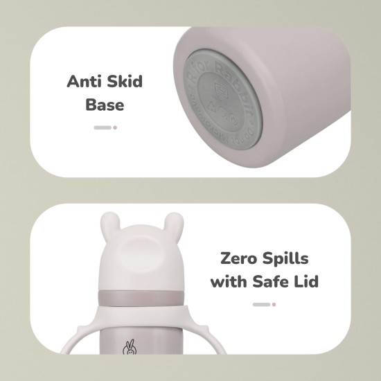 R for Rabbit Steebo Fusion Premium Stainless Steel Spout Cup for Baby, Leak & Spill Proof BPA Free Soft Silicone Straw Drinking Spout Sipper Bottle for Baby Boy & Girl of 6+ Months (270ml, Beige) R for Rabbit Steebo Fusion Premium Stainless Steel Spout Cup for Baby, Leak & Spill Proof BPA Free Soft Silicone Straw Drinking Spout Sipper Bottle for Baby Boy & Girl of 6+ Months (270ml, Beige)