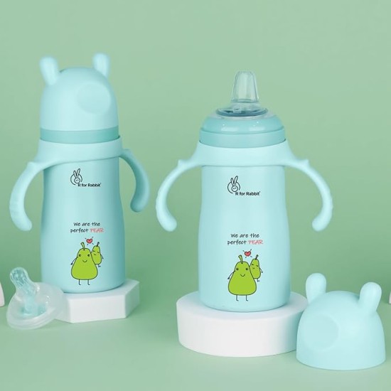 R for Rabbit Steebo Fusion Premium Stainless Steel Spout Cup for Baby, Leak & Spill Proof BPA Free Soft Silicone Straw Drinking Spout Sipper Bottle for Baby Boy & Girl of 6+ Months (270ml, Lake Blue) R for Rabbit Steebo Fusion Premium Stainless Steel Spout Cup for Baby, Leak & Spill Proof BPA Free Soft Silicone Straw Drinking Spout Sipper Bottle for Baby Boy & Girl of 6+ Months (270ml, Lake Blue)