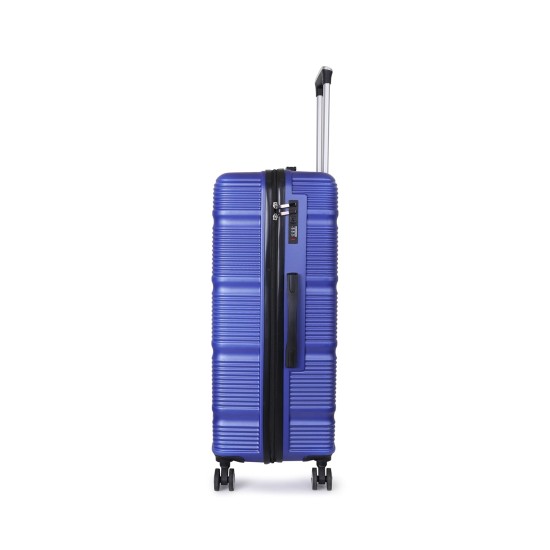 SPACEWALK GLOSTER Hard Case ABS Luggage, 107L, LARGE, 8 Spinner Wheels, TSA Lock, Anti-Theft Zip, Lightweight & Durable, 3-Year Warranty, Made in India