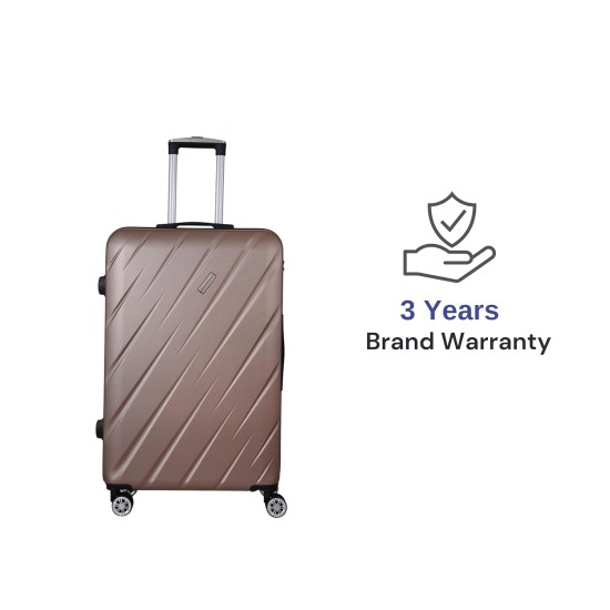 SPACEWALK STYLUX Hard Case ABS Luggage, SMALL, 50L, 8 Spinner Wheels, TSA Lock, Anti-Theft Zip, Lightweight & Durable, 3-Year Warranty, Made in India