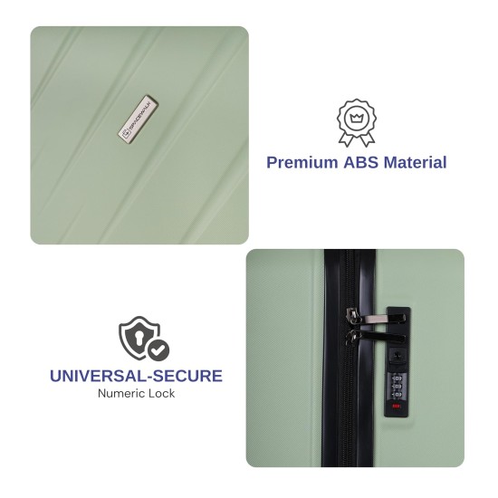 SPACEWALK STYLUX Hard Case ABS Luggage, SET OF 3 (S, M, L), 8 Spinner Wheels, TSA Lock, Anti-Theft Zip, Lightweight & Durable, 3-Year Warranty, Made in India SPACEWALK STYLUX Hard Case ABS Luggage, SET OF 3 (S, M, L), 8 Spinner Wheels, TSA Lock, Anti-Theft Zip, Lightweight & Durable, 3-Year Warranty, Made in India