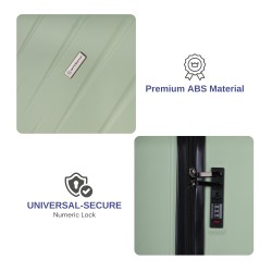 SPACEWALK STYLUX Hard Luggage, 76L, MEDIUM, Smooth 8 Spinner Wheels, Durable Hard Case ABS Material, Anti-Theft Zip, TSA Lock, Lightweight, Ergonomic Telescopic Handle, 3-Year Warranty