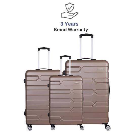SPACEWALK TOKYO Hard Case ABS Luggage, SET OF 3 (S, M, L), 8 Spinner Wheels, TSA Lock, Anti-Theft Zip, Lightweight & Durable, 3-Year Warranty, Made in India SPACEWALK TOKYO Hard Case ABS Luggage, SET OF 3 (S, M, L), 8 Spinner Wheels, TSA Lock, Anti-Theft Zip, Lightweight & Durable, 3-Year Warranty, Made in India