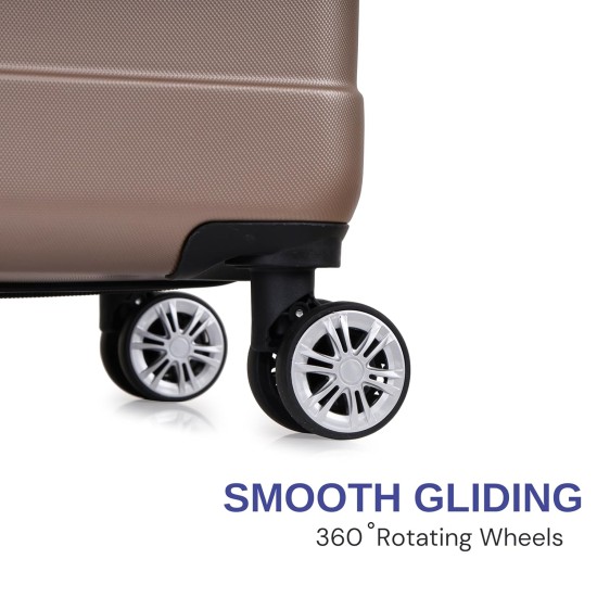 SPACEWALK TOKYO Hard Case ABS Luggage, SMALL, 50L, 8 Spinner Wheels, TSA Lock, Anti-Theft Zip, Lightweight & Durable, 3-Year Warranty, Made in India SPACEWALK TOKYO Hard Case ABS Luggage, SMALL, 50L, 8 Spinner Wheels, TSA Lock, Anti-Theft Zip, Lightweight & Durable, 3-Year Warranty, Made in India