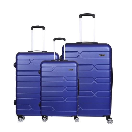 SPACEWALK TOKYO Hard Case ABS Luggage, SET OF 3 (S, M, L), 8 Spinner Wheels, TSA Lock, Anti-Theft Zip, Lightweight & Durable, 3-Year Warranty (Blue) SPACEWALK TOKYO Hard Case ABS Luggage, SET OF 3 (S, M, L), 8 Spinner Wheels, TSA Lock, Anti-Theft Zip, Lightweight & Durable, 3-Year Warranty (Blue)