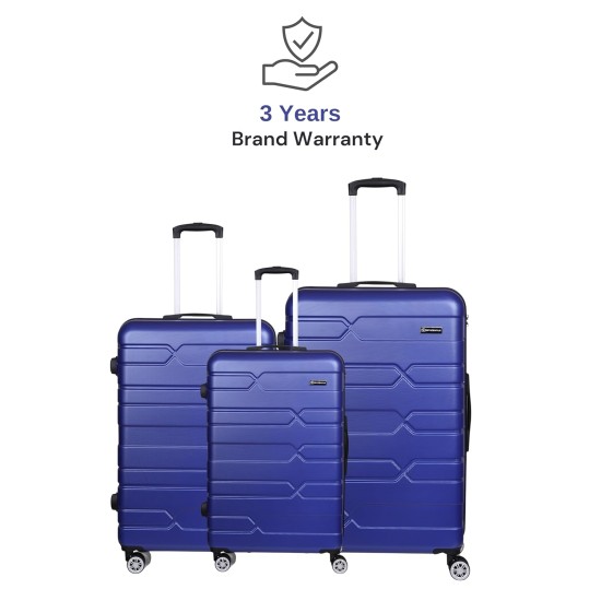 SPACEWALK TOKYO Hard Case ABS Luggage, SET OF 3 (S, M, L), 8 Spinner Wheels, TSA Lock, Anti-Theft Zip, Lightweight & Durable, 3-Year Warranty (Blue) SPACEWALK TOKYO Hard Case ABS Luggage, SET OF 3 (S, M, L), 8 Spinner Wheels, TSA Lock, Anti-Theft Zip, Lightweight & Durable, 3-Year Warranty (Blue)