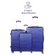 SPACEWALK TOKYO Hard Case ABS Luggage, SET OF 3 (S, M, L), 8 Spinner Wheels, TSA Lock, Anti-Theft Zip, Lightweight & Durable, 3-Year Warranty (Blue) SPACEWALK TOKYO Hard Case ABS Luggage, SET OF 3 (S, M, L), 8 Spinner Wheels, TSA Lock, Anti-Theft Zip, Lightweight & Durable, 3-Year Warranty (Blue)