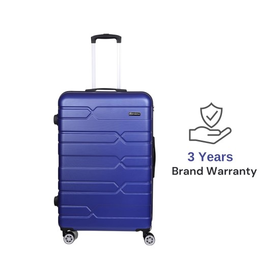 SPACEWALK TOKYO Hard Case ABS Luggage, 107L, LARGE, 8 Spinner Wheels, TSA Lock, Anti-Theft Zip, Lightweight & Durable, 3-Year Warranty, Made in India