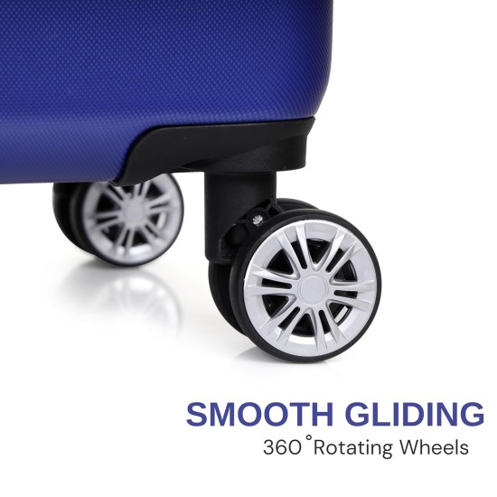 SPACEWALK TOKYO Hard Case ABS Luggage, SMALL, 50L, 8 Spinner Wheels, TSA Lock, Anti-Theft Zip, Lightweight & Durable, 3-Year Warranty, Made in India SPACEWALK TOKYO Hard Case ABS Luggage, SMALL, 50L, 8 Spinner Wheels, TSA Lock, Anti-Theft Zip, Lightweight & Durable, 3-Year Warranty, Made in India