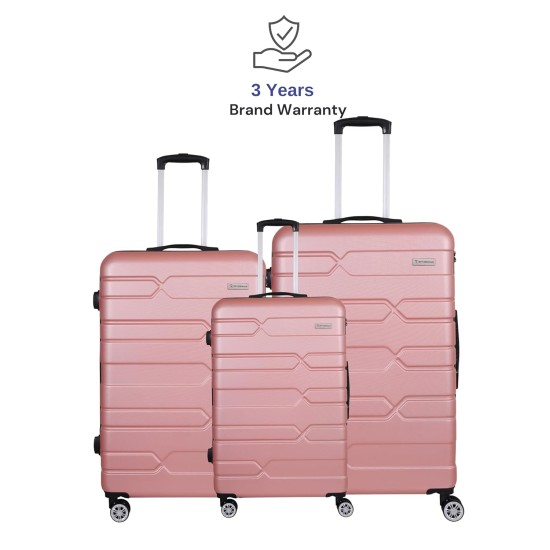 SPACEWALK TOKYO Hard Case ABS Luggage, SET OF 3 (S, M, L), 8 Spinner Wheels, TSA Lock, Anti-Theft Zip, Lightweight & Durable, 3-Year Warranty, Made in India SPACEWALK TOKYO Hard Case ABS Luggage, SET OF 3 (S, M, L), 8 Spinner Wheels, TSA Lock, Anti-Theft Zip, Lightweight & Durable, 3-Year Warranty, Made in India