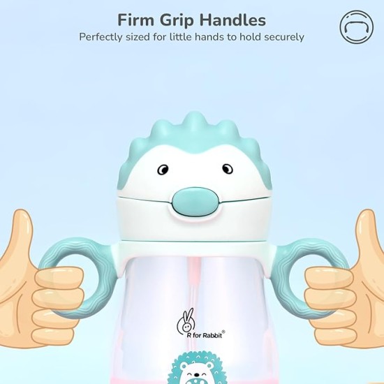 R for Rabbit Spikey Premium Baby Straw Sipper with Anti Gravity Ball | Zero Spill Sippy Cup with Soft Silicone Straw BPA Free & Non Toxic Leak Proof for Kids 9+ Months - (320 ml, Lake Blue) R for Rabbit Spikey Premium Baby Straw Sipper with Anti Gravity Ball | Zero Spill Sippy Cup with Soft Silicone Straw BPA Free & Non Toxic Leak Proof for Kids 9+ Months - (320 ml, Lake Blue)