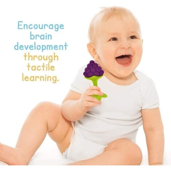 EpiskeyTeething Baby Chew Toys, BPA-Free Baby Teething Toy for Babies 0-6 Months. Natural Organic Freezer Safe Specialized Teether Toys for Toddlers, Relief Gingival Pain (3D TEETHER)