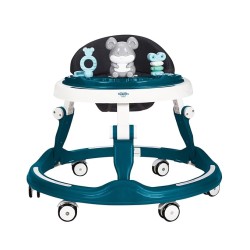 Amazon Brand - Supples Baby Walker (Musical) | Kids Walker with Toys | Baby Walkers for Boys & Girls 9+ Months | Adjustable Height Walker with RGB Lights | Sea Green & White